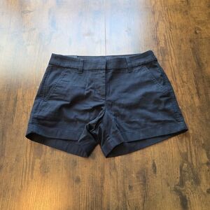 NEW J.Crew Womens 3.5" Chino Shorts Black Cotton Size 0